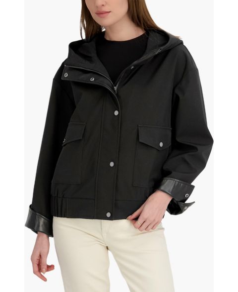 Женские куртки Tahari Women's Hooded Softshell Bomber Leone