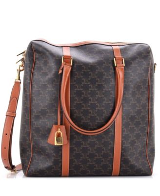 Vertical Boston Bag Triomphe Coated Canvas