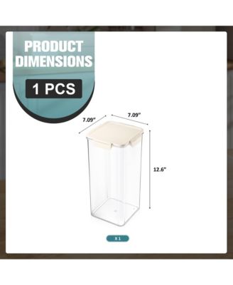 Airtight Food Storage Container – Clear Stackable Canister for Pantry, Rice, Pasta, Cereal and Snacks