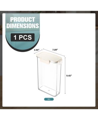 Airtight Food Storage Container – Clear Stackable Canister for Pantry, Rice, Pasta, Cereal and Snacks