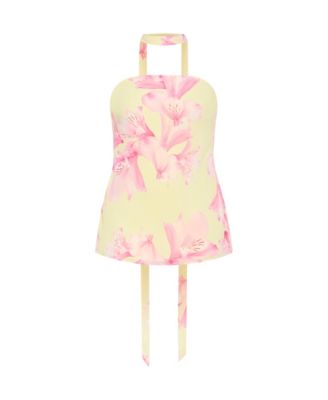 Women's Soiree Print Frill Detail Top