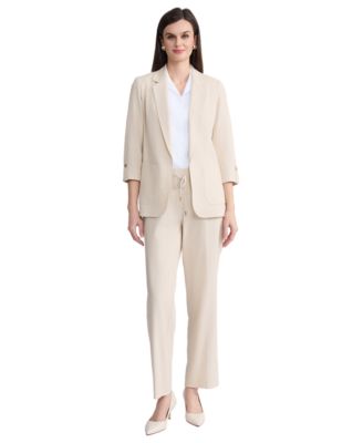 Petite Notch Collar Open-Front Jacket
