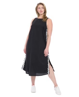 Plus Size Sleeveless Crewneck Midi Dress