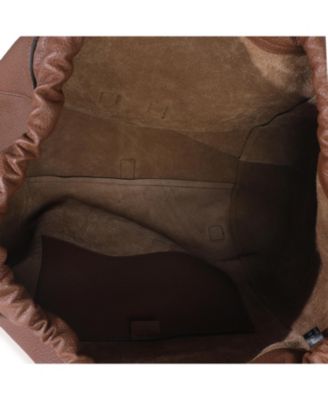 Brown Pebbled Leather Large Grand Prix Backpack