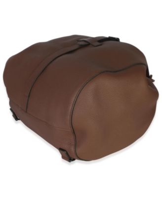 Brown Pebbled Leather Large Grand Prix Backpack