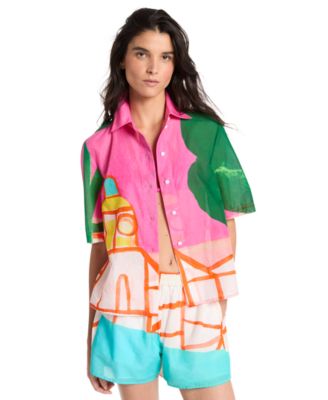 Women's Short-Sleeve Drop Shoulder Shirt