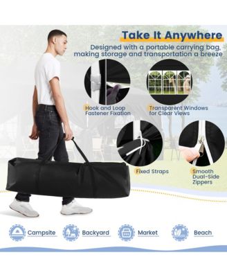 10 x 20 FT Canopy w/ 6 Detachable Sidewalls Carrying Bag UPF50+ Sun Protection