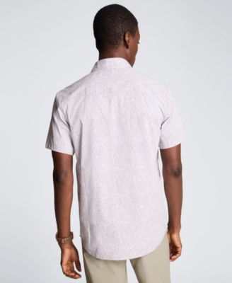 Men's Short-Sleeve Printed Slim Fit Shirt