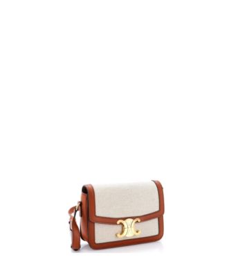 Teen Triomphe Shoulder Bag Canvas with Leather