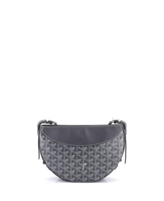 Hirondelle Shoulder Bag Coated Canvas and Leather