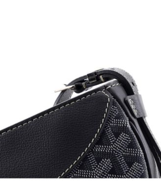 Hirondelle Shoulder Bag Coated Canvas and Leather