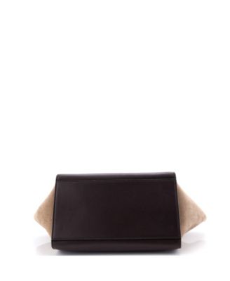 Small Tricolor Trapeze Bag Leather