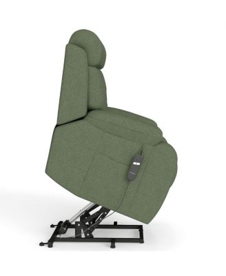 Snowflake Velvet Lift Chair for Seniors with Remote Control, Electric Recliner Sofa for Elderly, Soft Fabric Power Chair