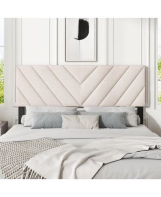Linen Upholstered Headboard for Full and Queen Bed Frames