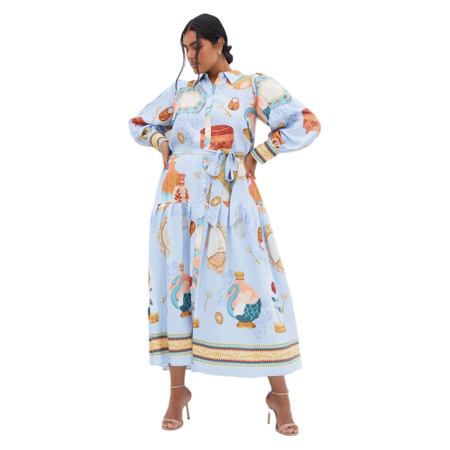 Women's Plus Size Stella Beauty Print Maxi Dress