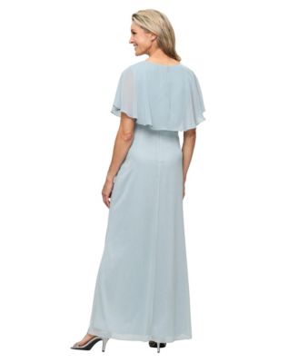 Women's V-Neck Mesh Ball Gown