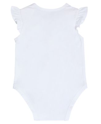 Baby Girls' Short Sleeve Bodysuit and Poplin Yarn Dye Stripe Skirtall, 2-Piece Set