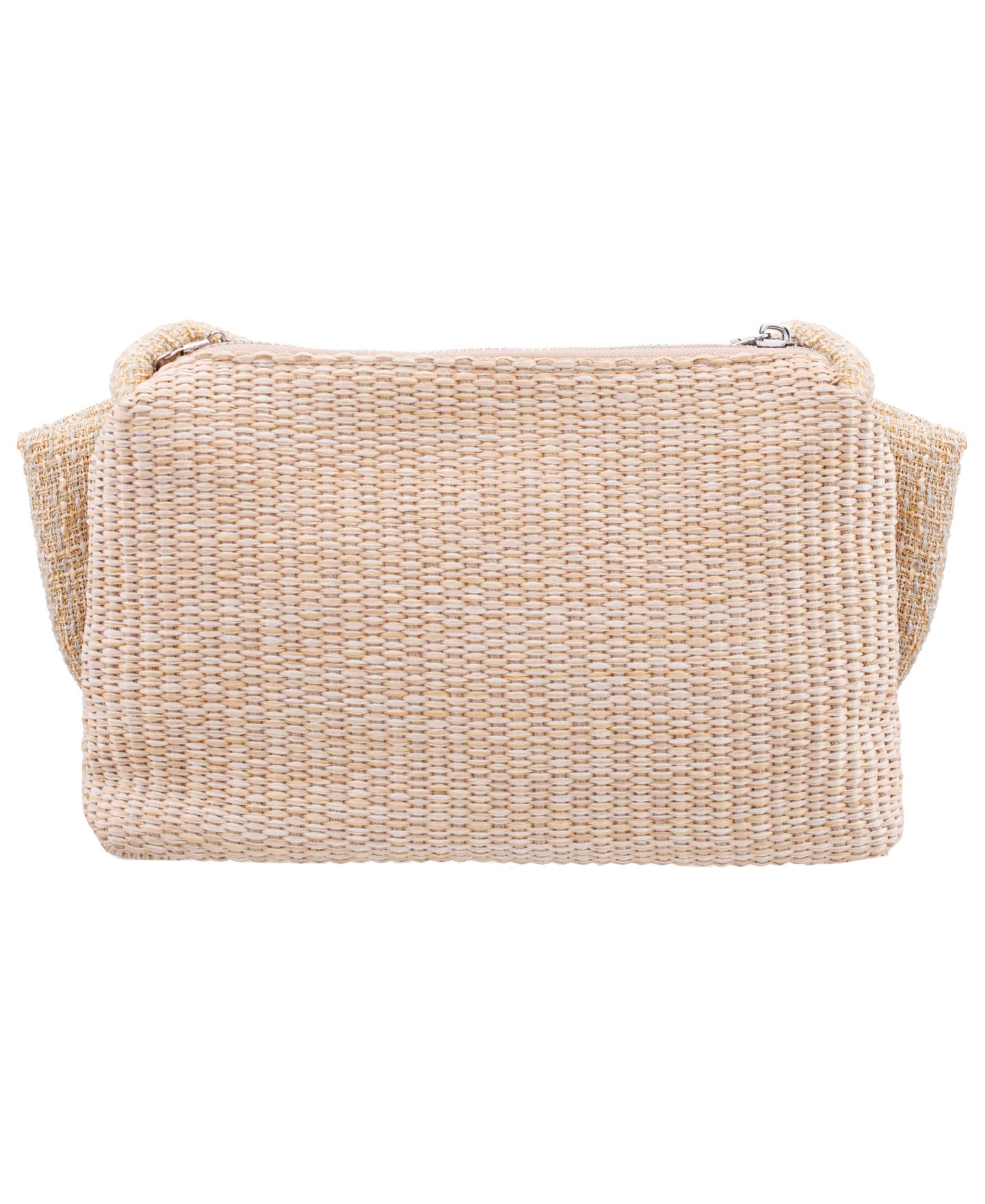 Женская сумка Nina Tula Straw Bow Small Satchel Handbag, цвет: Сливочный кремовый / Натуральный — фото 2