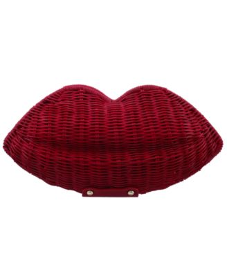 Kiss Wicker Minaudiere Small Clutch Handbag