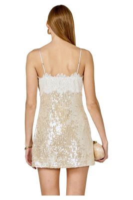 Women's Sequin Lace Mini Dress