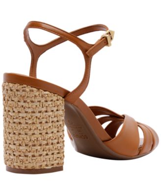 Women's Keefa Raffia High Block Heel Sandals