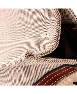 Medium Woody Tote Canvas with Leather