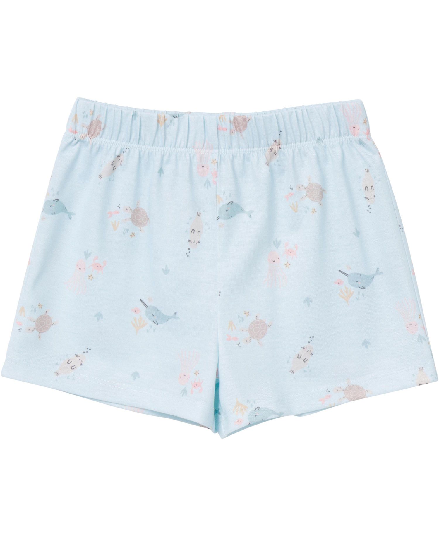 Baby Girls 2-Piece Button Up Pajama Shorts Set