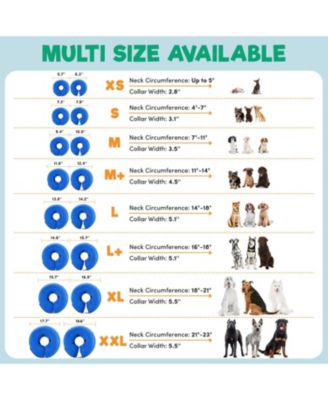 Inflatable Dog Cone Collar Alternative Soft Donut Recovery Collar for Pets