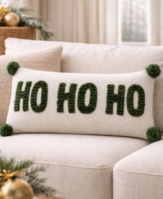 HoHoHo Christmas Decorative Pillow, 14" x 32"