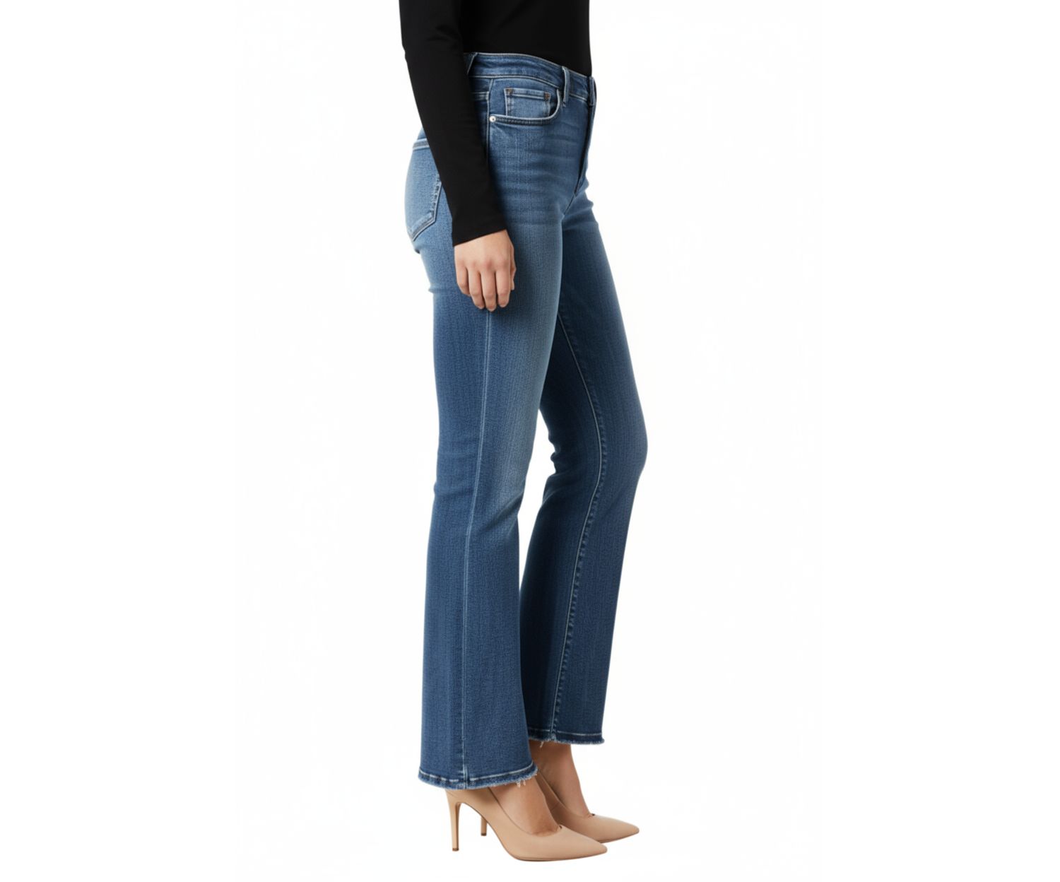 Women's Denim high rise flare in 28" inseam