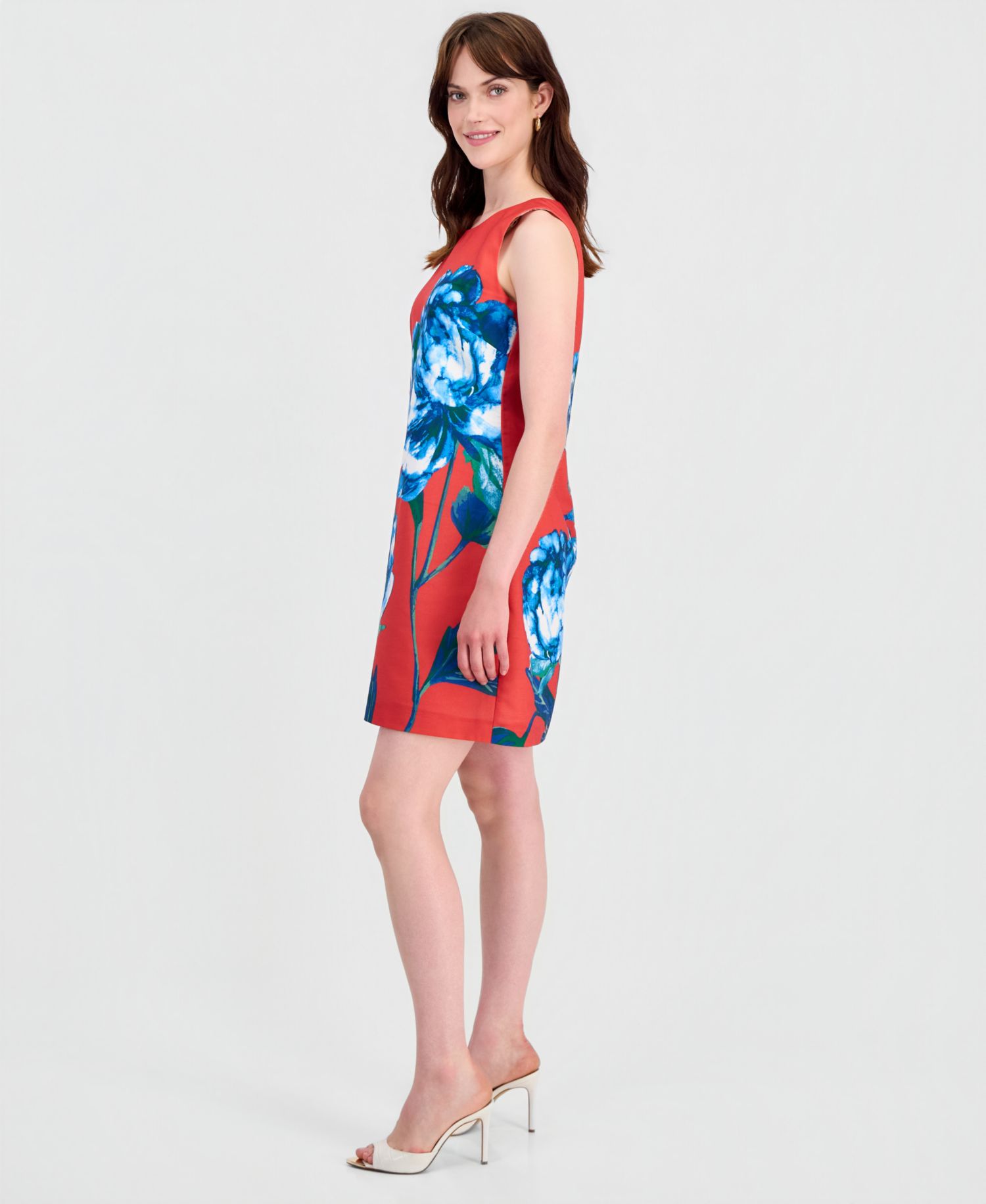 Women's Floral-Print Scoop-Neck Sheath Dress