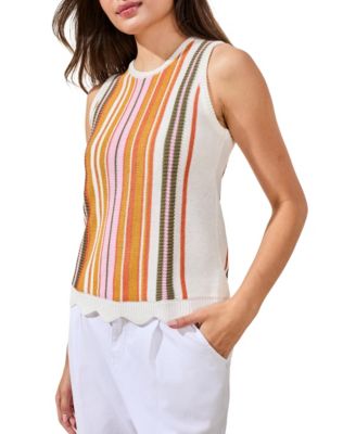 Women's Sleeveless Crew Neck Sweater 