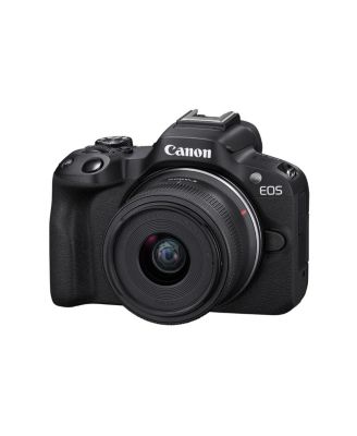 EOS R50 Mirrorless Camera, Black with RF-S 18-45mm f/4.5-6.3 IS STM Lens, 32GB SD Card, Shoulder Bag, 49mm Filter Kit, Cleaning Kit