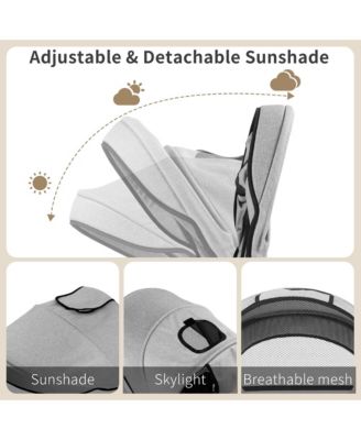 7-in-1 Toddler Tricycle Stroller with Rotating Seat, Adjustable Push Handle and Canopy