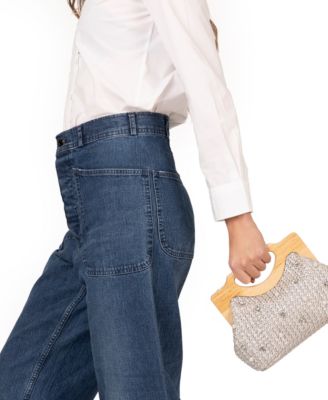 Solei Straw Small Clutch Handbag