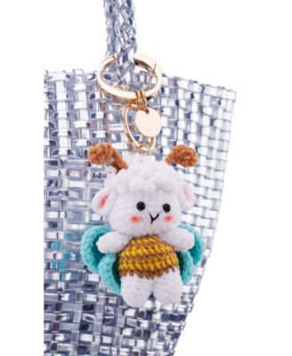 Crochet Angel Lamb Small Bag Charm