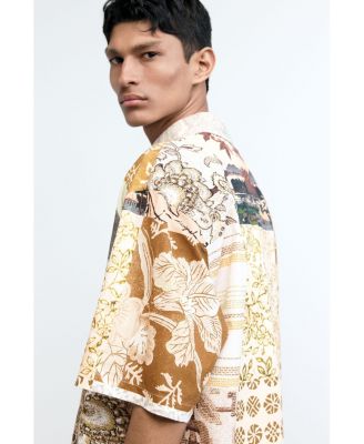Men's Oriental patch shirt