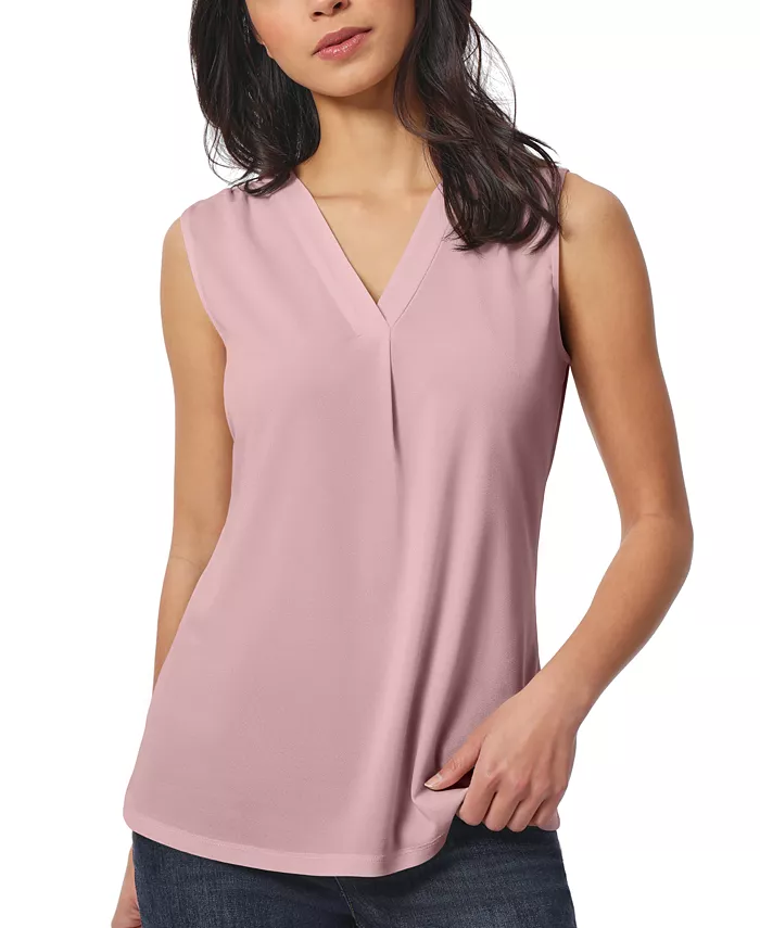 Women's Crepe Sleeveless V-Neck Top - thumbnail 9
