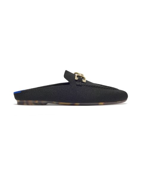Женские сабо Rothy's Double Bit Mule Flats, цвет: Чёрный