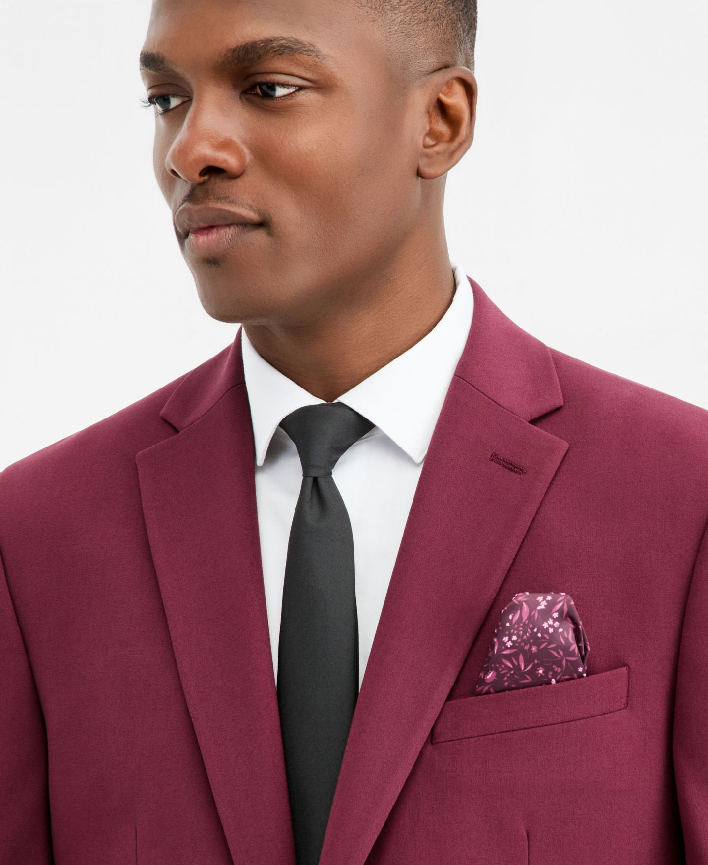 Мужские куртки Bar III Slim-Fit Suit Separates, цвет: Бордовый — фото 3