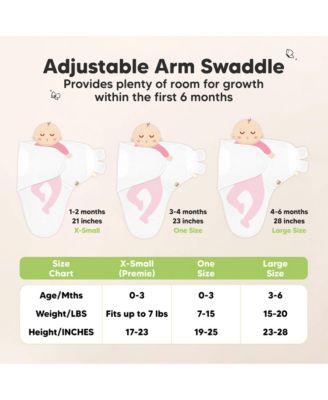 3pk Soothe Wren Swaddle Sleep Sacks, Organic Newborn Swaddles Wrap 0-3 Months, Soft Baby Wearable Blanket