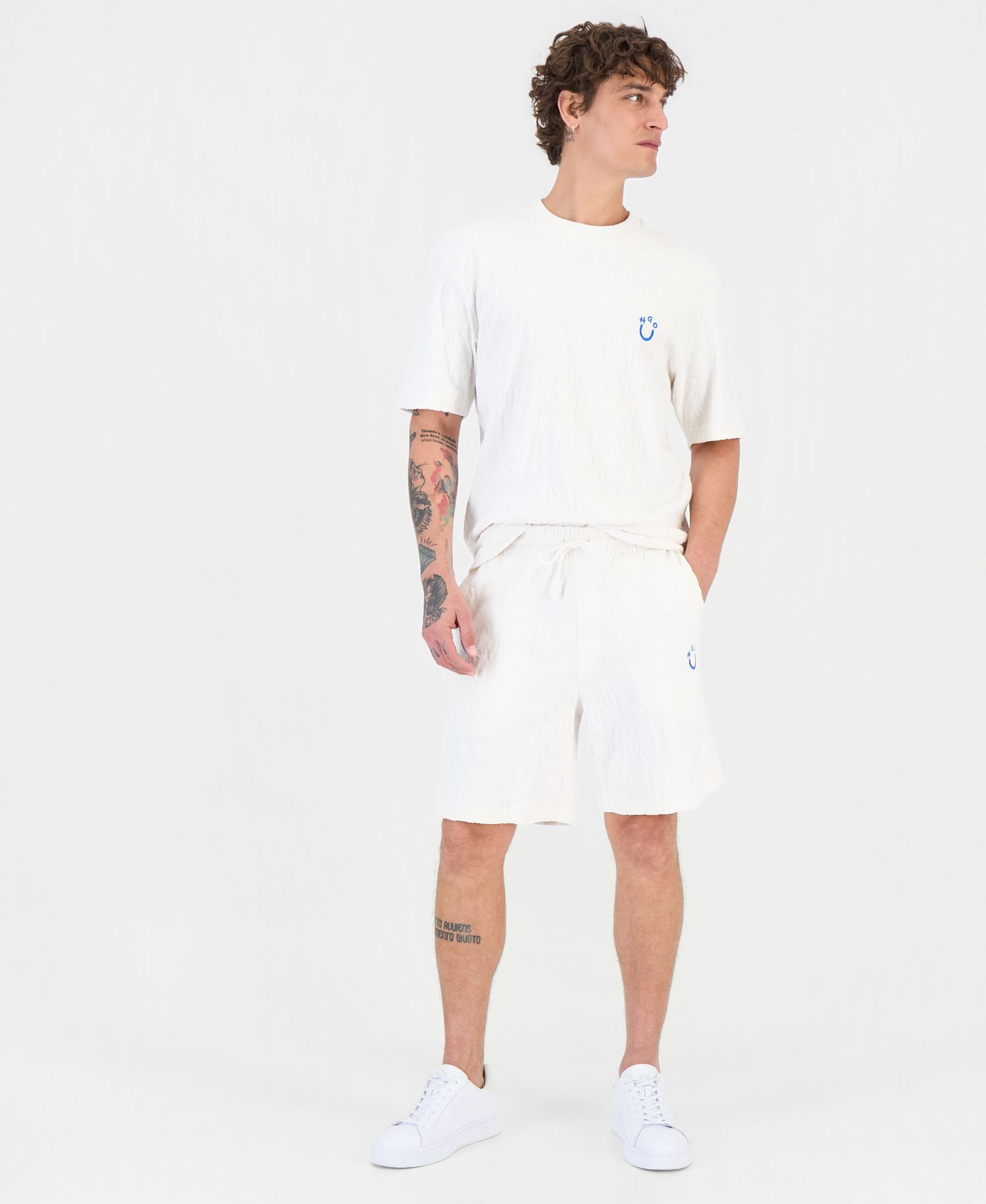 Hugo by Men's Nagutee Cotton Embroidered-Logo T-Shirt