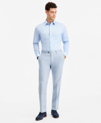 Men's Slim-Fit Linen-Blend Suit Separates Pants