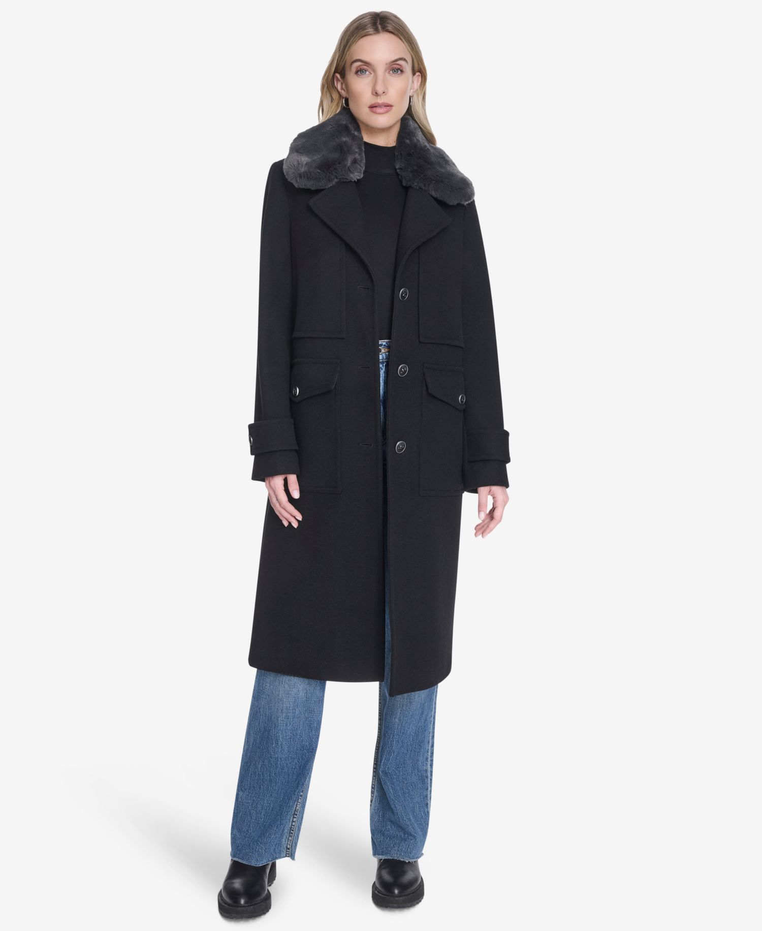 Olpae Sb Wool Twill Women's Coat With Back Vent