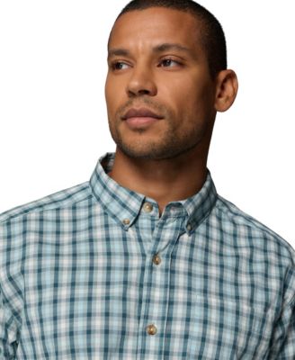 Camicia Da Trekking Uomo Columbia Rapid Rivers II, Maniche Corte, Quadri Grigio Antracite, Taglia XL, Tessuto Misto Cotone Ed Elastan