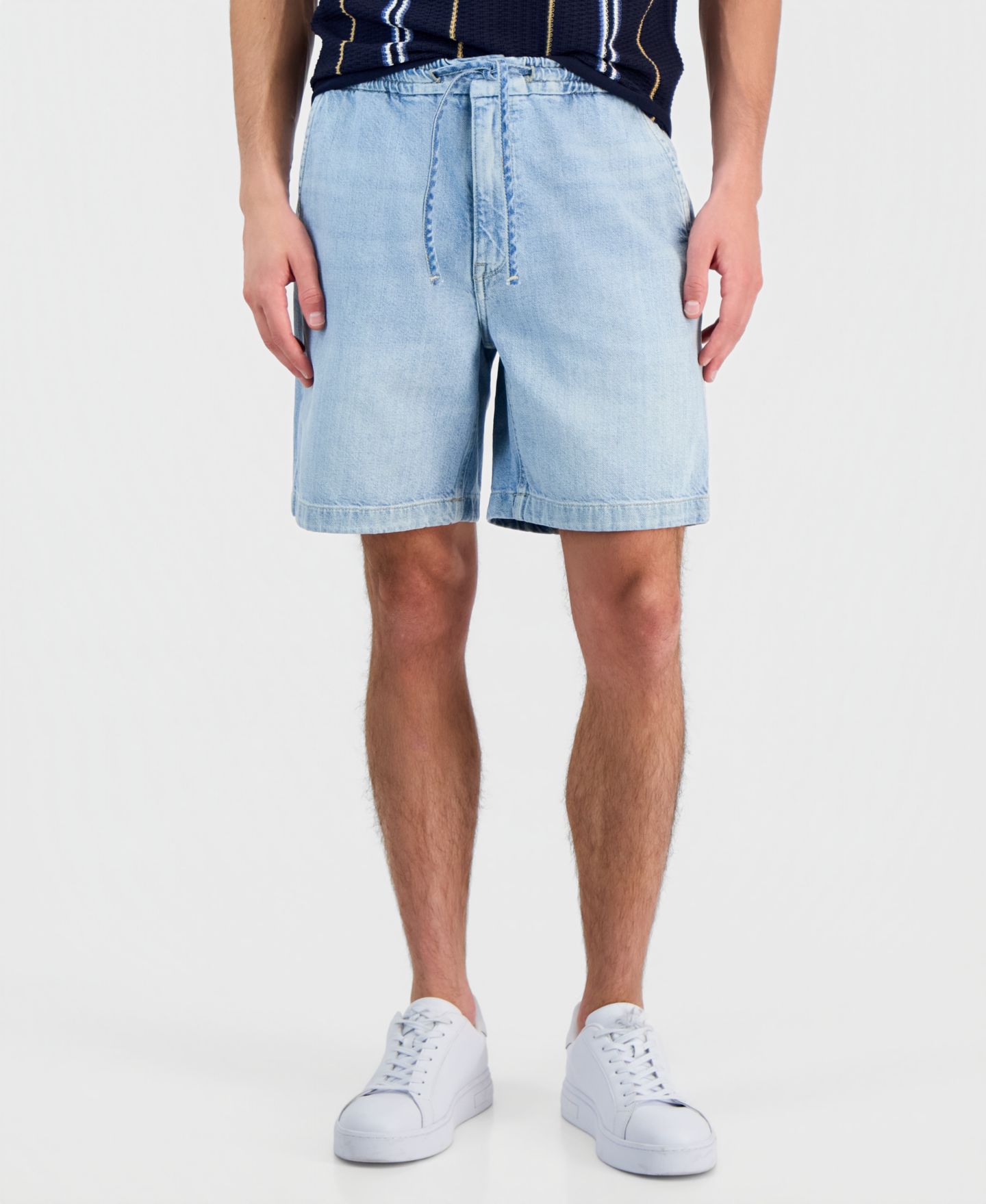 Мужские шорты GUESS Carson Cotton-Blend Drawcord 8" Shorts, цвет: Bailey — фото 3
