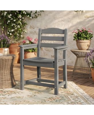 Set of 2 Outdoor Dining Chair with Armrests, For All Weather Conditions