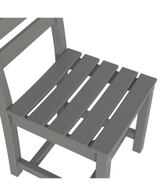 Set of 2 Outdoor Dining Chair without Armrests, For All Weather Conditions