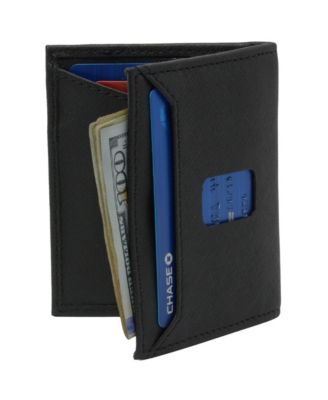 Men's Men RFID Leather Wallet Slim Front Pocket Wallet Business Card Case