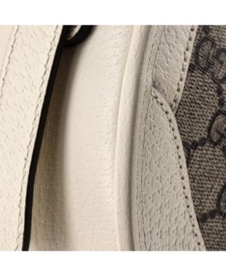 Large Ophidia Curved Zip Shoulder Bag GG Coated Canvas with Leather